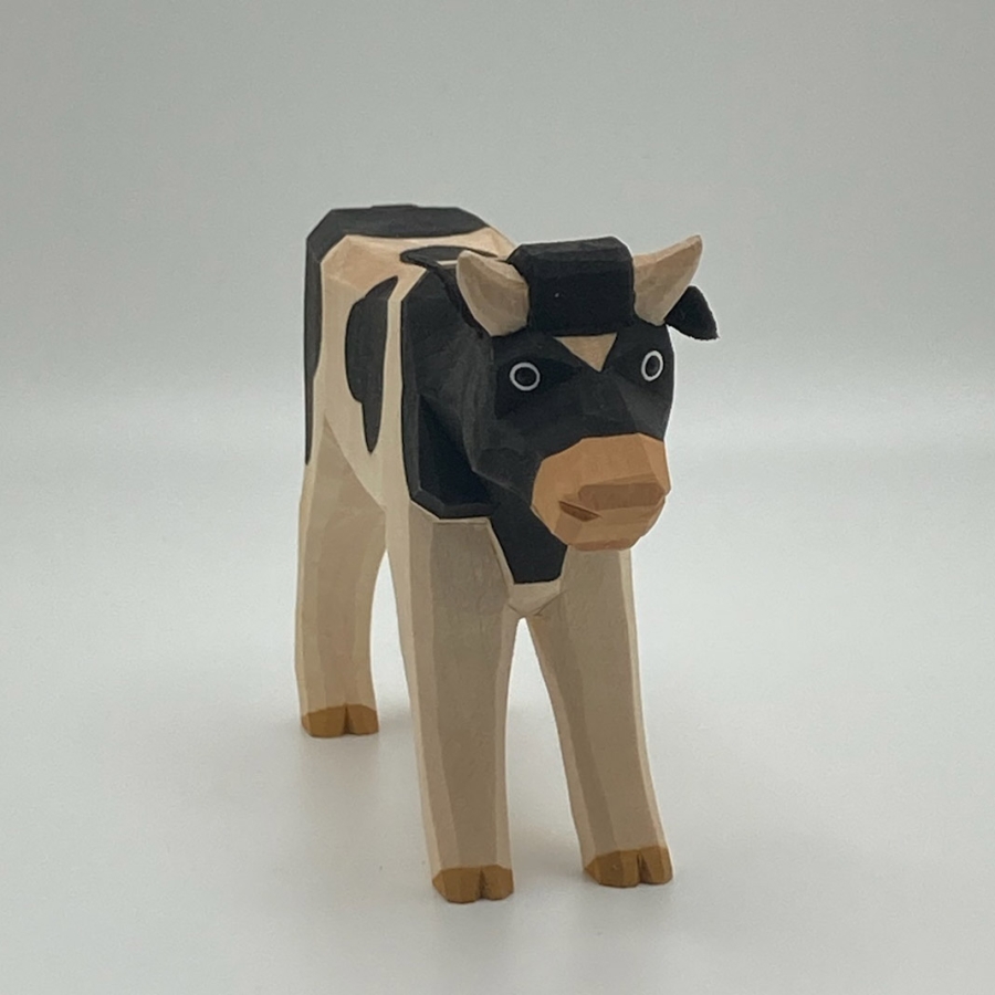 Cow, Ox, Standing, Black Spotted 