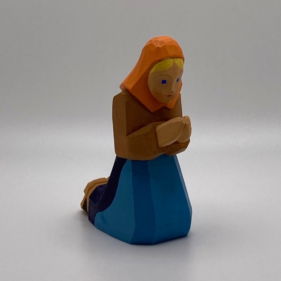 Woman, Kneeling, Praying 