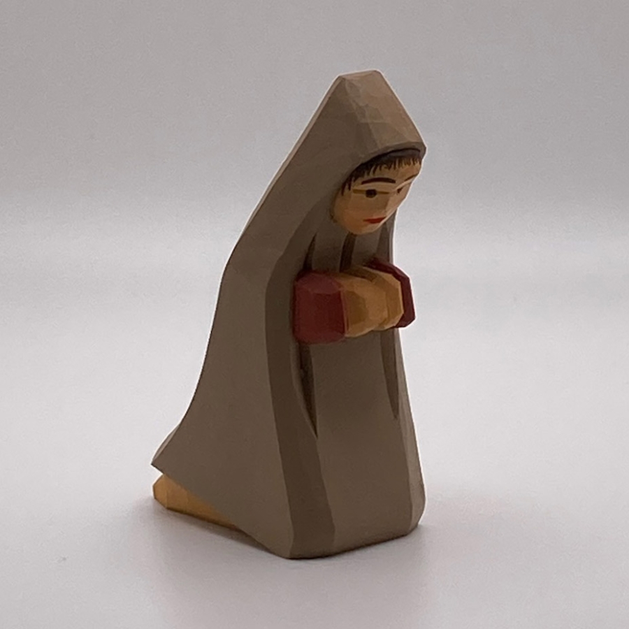 Shepherdess, Kneeling, Gray Cloak