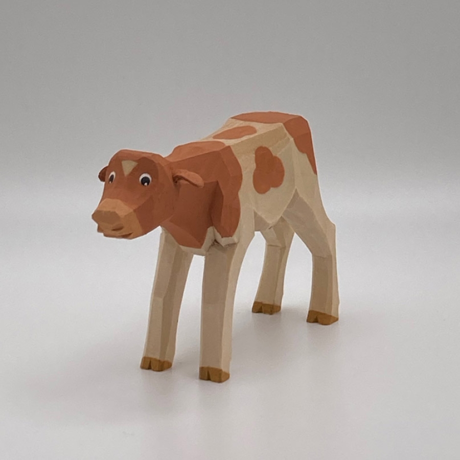 Cow, Calf, Standing, Brown Spots