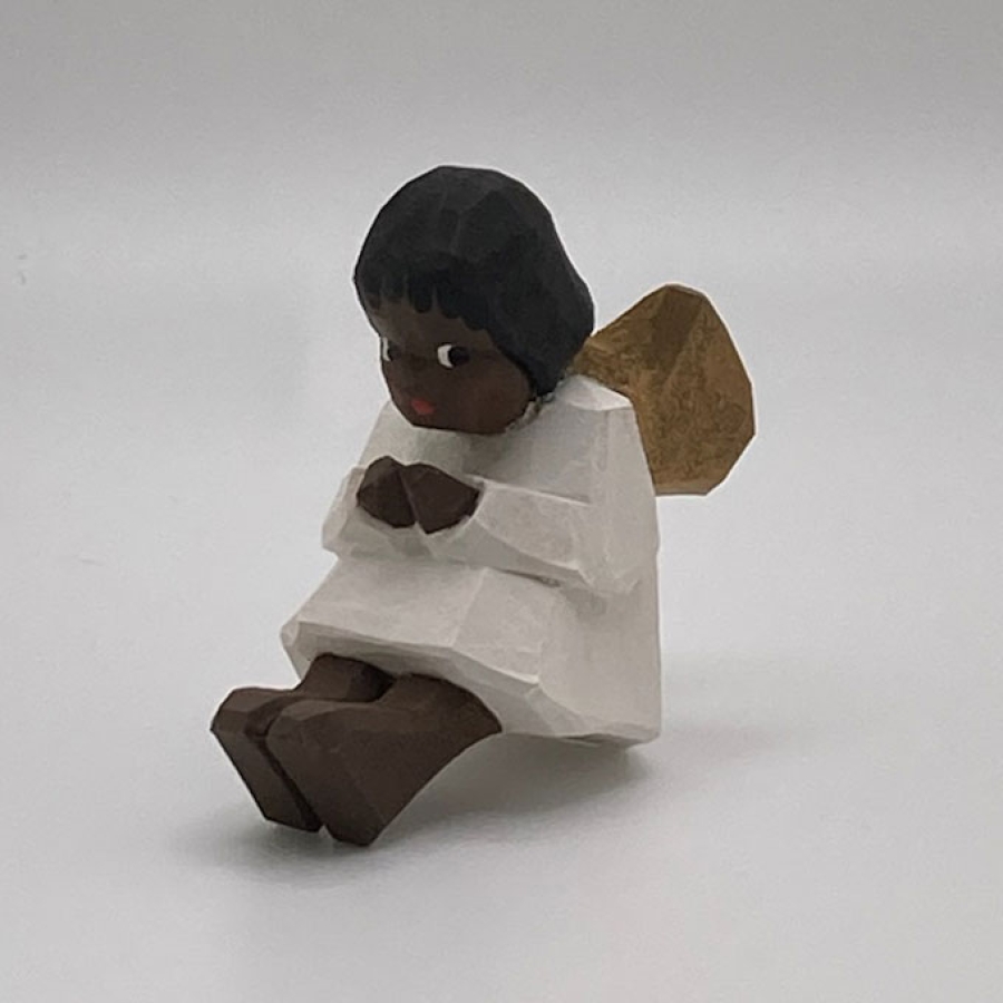 Angel, Reclining, Black Hair 