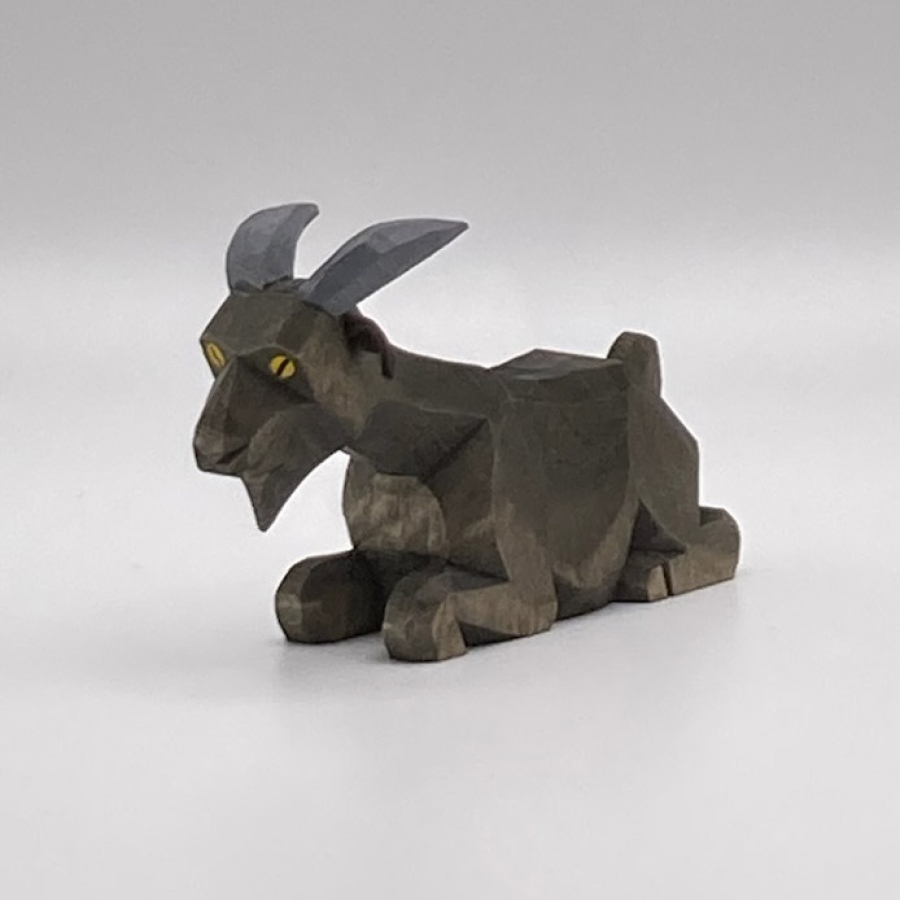 Goat, Dark, Lying 